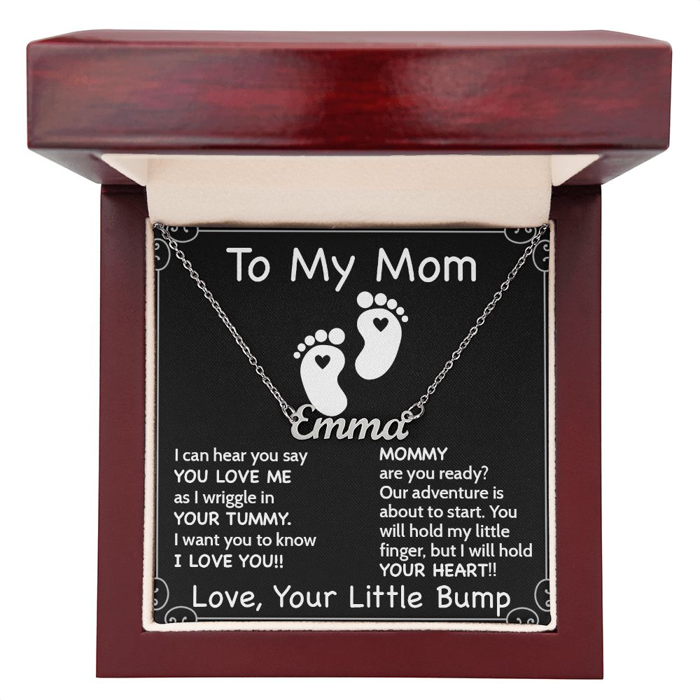 Custom Mommy To Be Name Necklace | First Mother's Day | Ultrasound Present | Christmas Present