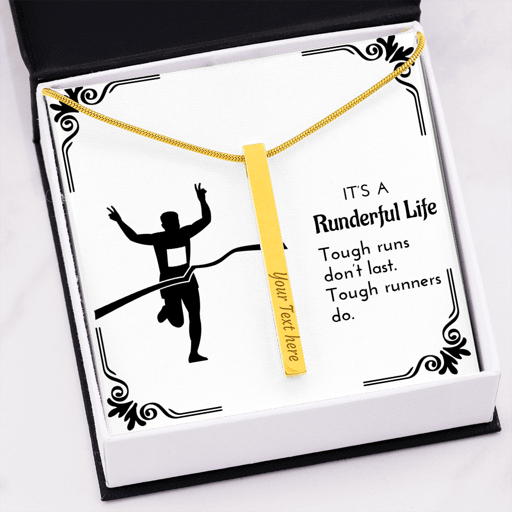 FEELMEM Runner's Necklace - Inspirational Pendant Gift For Marathon Lovers, Cross Country Runners
