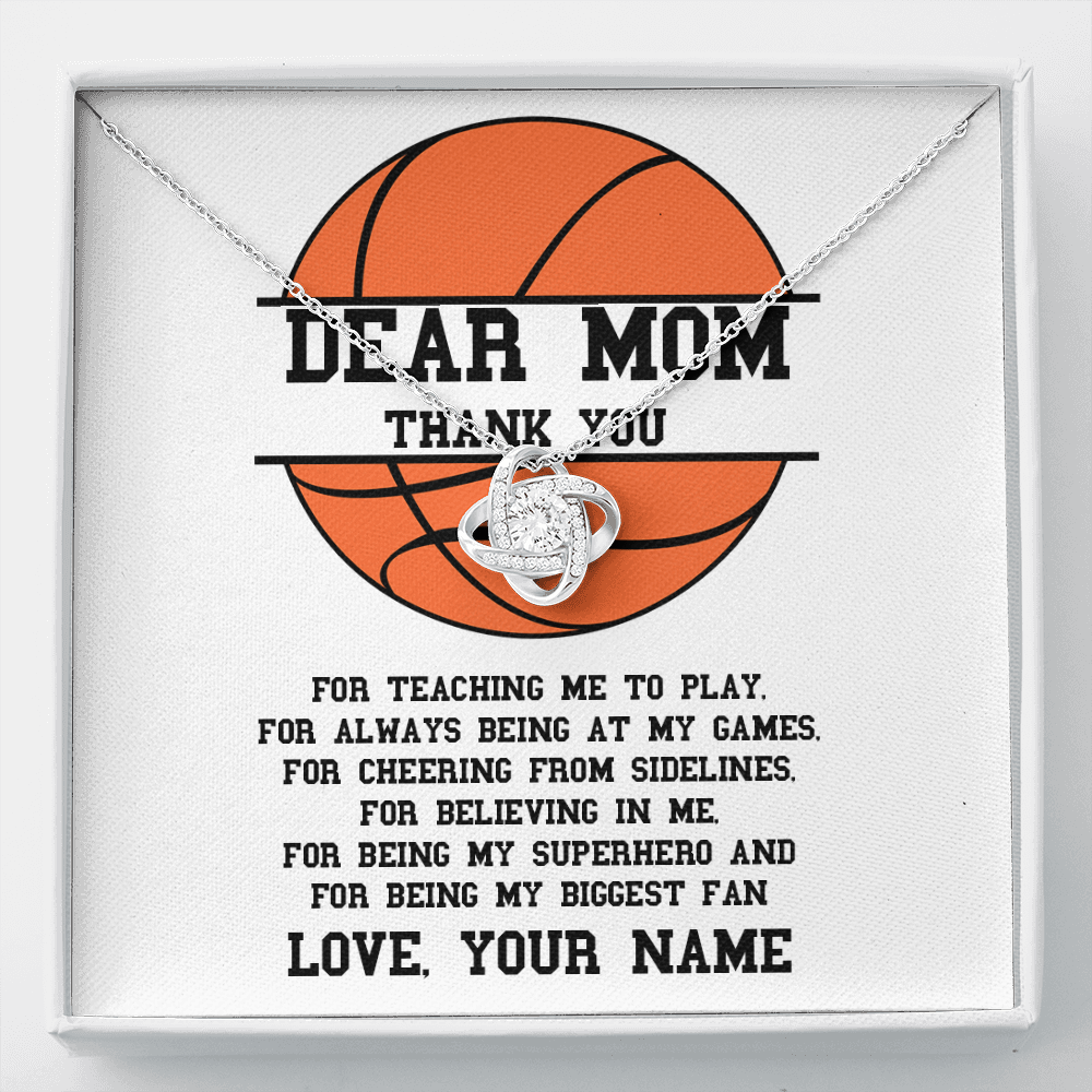 Personalized BasketBall Mom Necklace Gift | Mother’s Day Present From Kids | Proud Basketball | Basketball Mom Jewelry