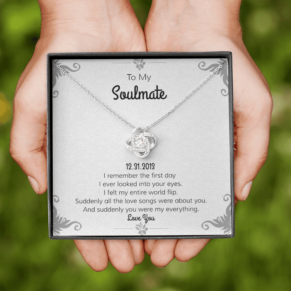 Personalize "Date" Romantic Gift Necklace | "Day I Met You Poem" | Gift For Her | Gift For Girl Friend | Valentine Love Gift