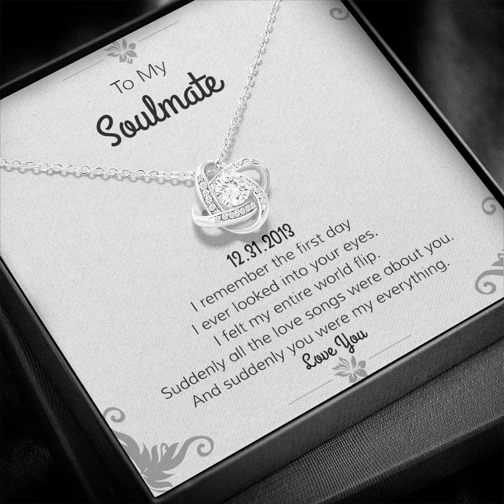 Personalize "Date" Romantic Gift Necklace | "Day I Met You Poem" | Gift For Her | Gift For Girl Friend | Valentine Love Gift