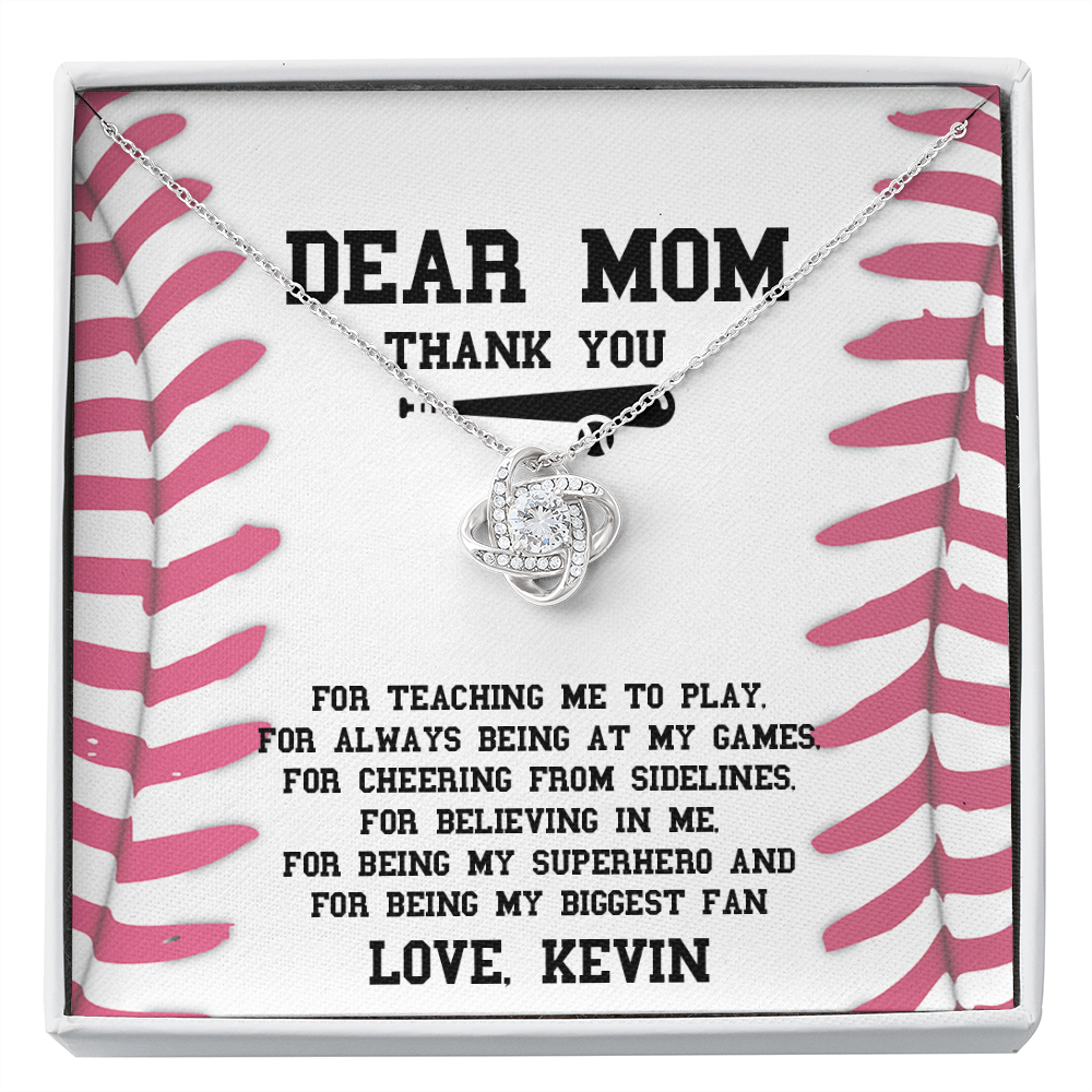 Personalized Baseball & Softball Mom Necklace Gift | Mother’s Day Present From Kids | Proud Baseball | Softball Mom Jewelry