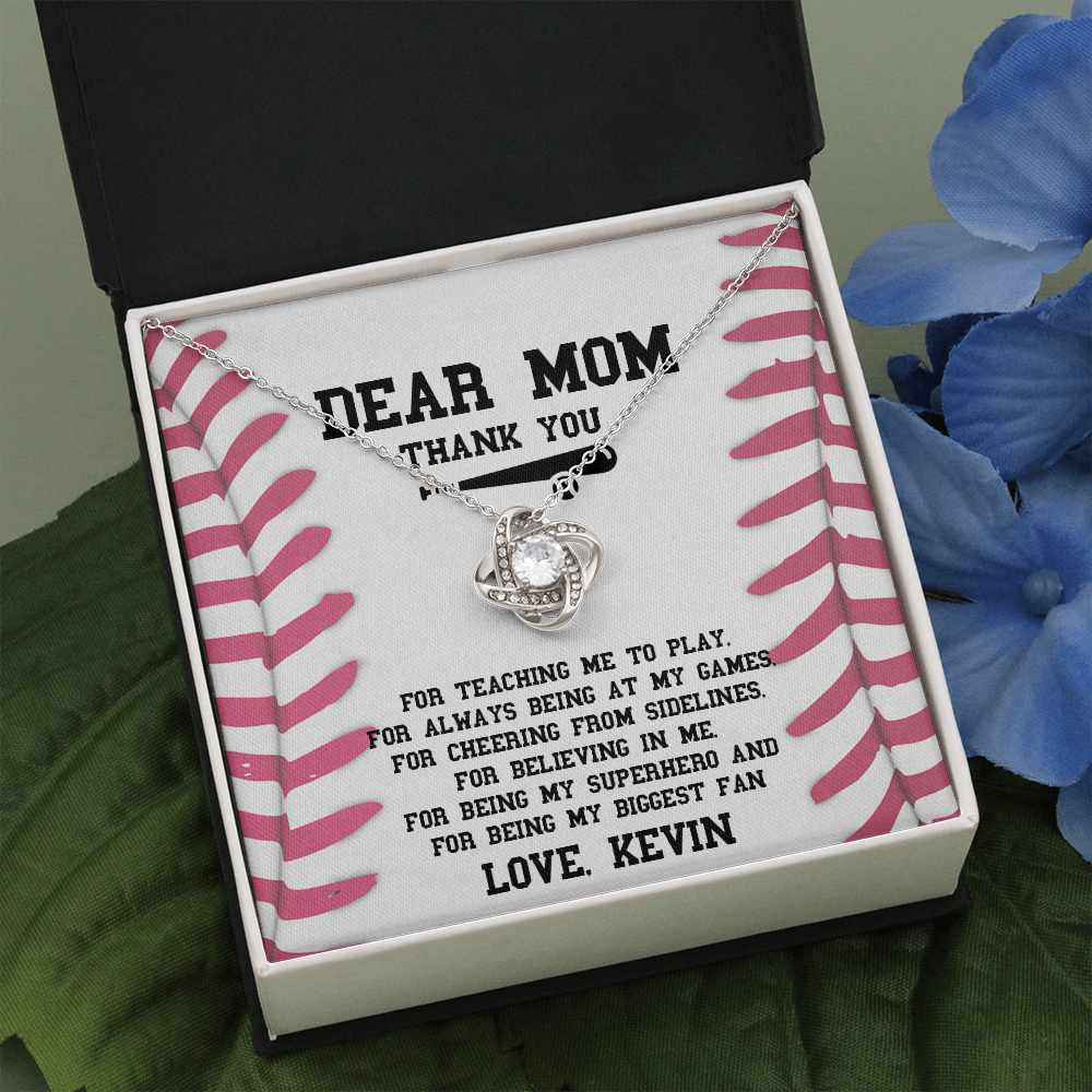 Personalized Baseball & Softball Mom Necklace Gift | Mother’s Day Present From Kids | Proud Baseball | Softball Mom Jewelry