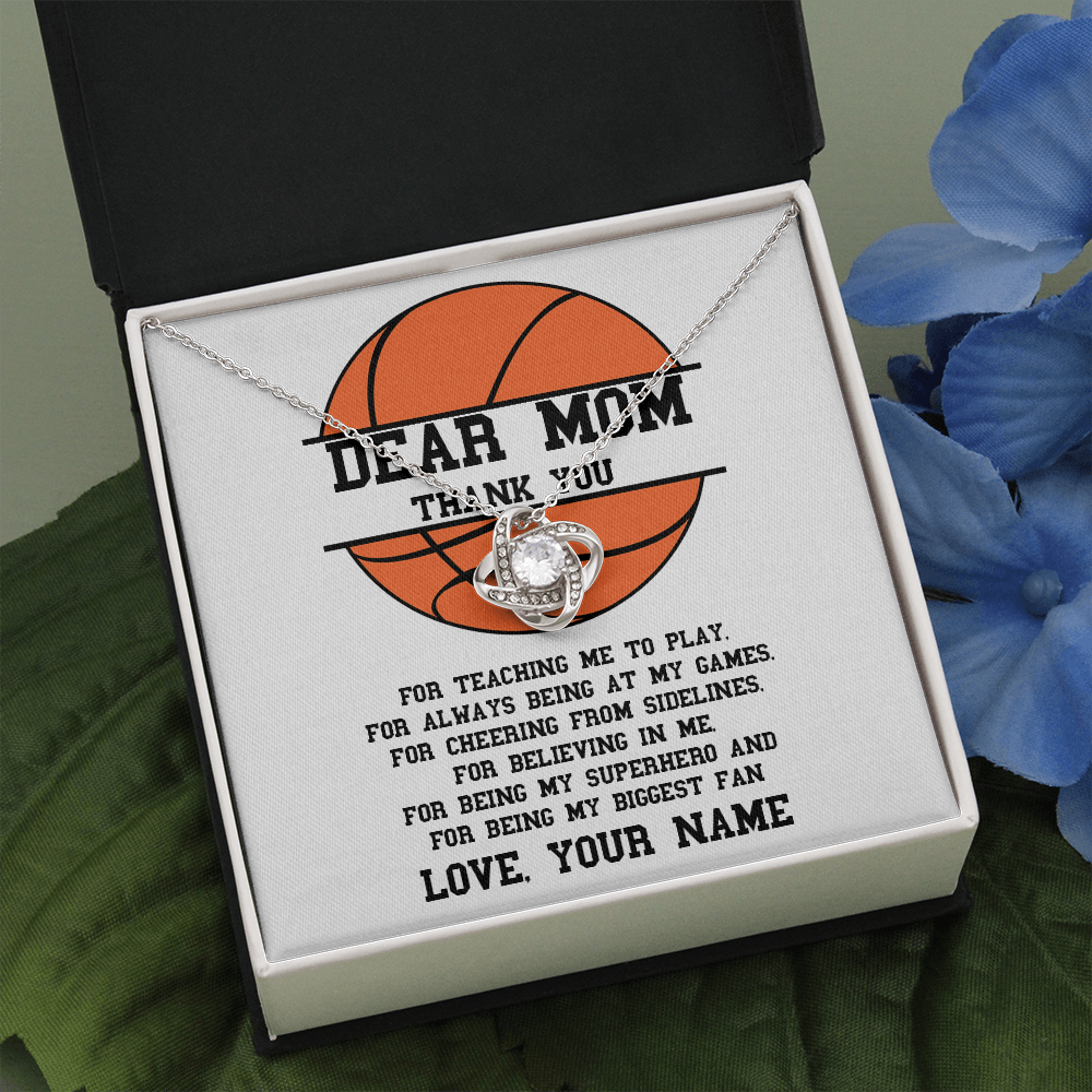 Personalized BasketBall Mom Necklace Gift | Mother’s Day Present From Kids | Proud Basketball | Basketball Mom Jewelry