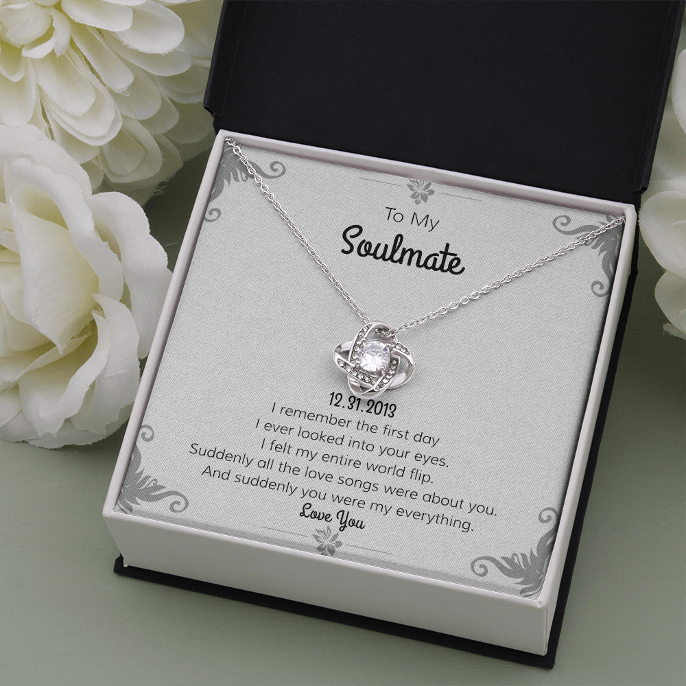 Personalize "Date" Romantic Gift Necklace | "Day I Met You Poem" | Gift For Her | Gift For Girl Friend | Valentine Love Gift