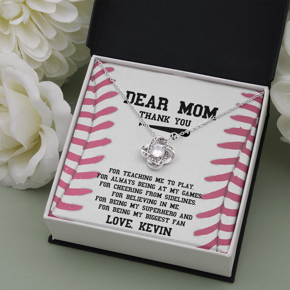 Personalized Baseball & Softball Mom Necklace Gift | Mother’s Day Present From Kids | Proud Baseball | Softball Mom Jewelry