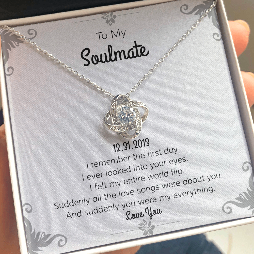 Personalize "Date" Romantic Gift Necklace | "Day I Met You Poem" | Gift For Her | Gift For Girl Friend | Valentine Love Gift