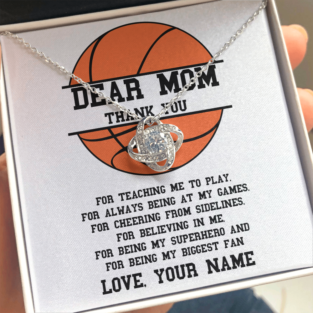Personalized BasketBall Mom Necklace Gift | Mother’s Day Present From Kids | Proud Basketball | Basketball Mom Jewelry