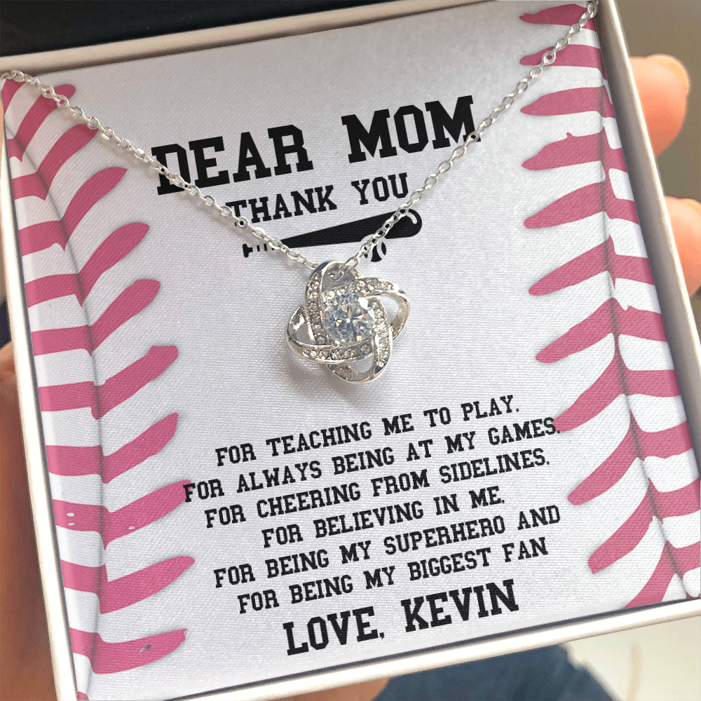 Personalized Baseball & Softball Mom Necklace Gift | Mother’s Day Present From Kids | Proud Baseball | Softball Mom Jewelry