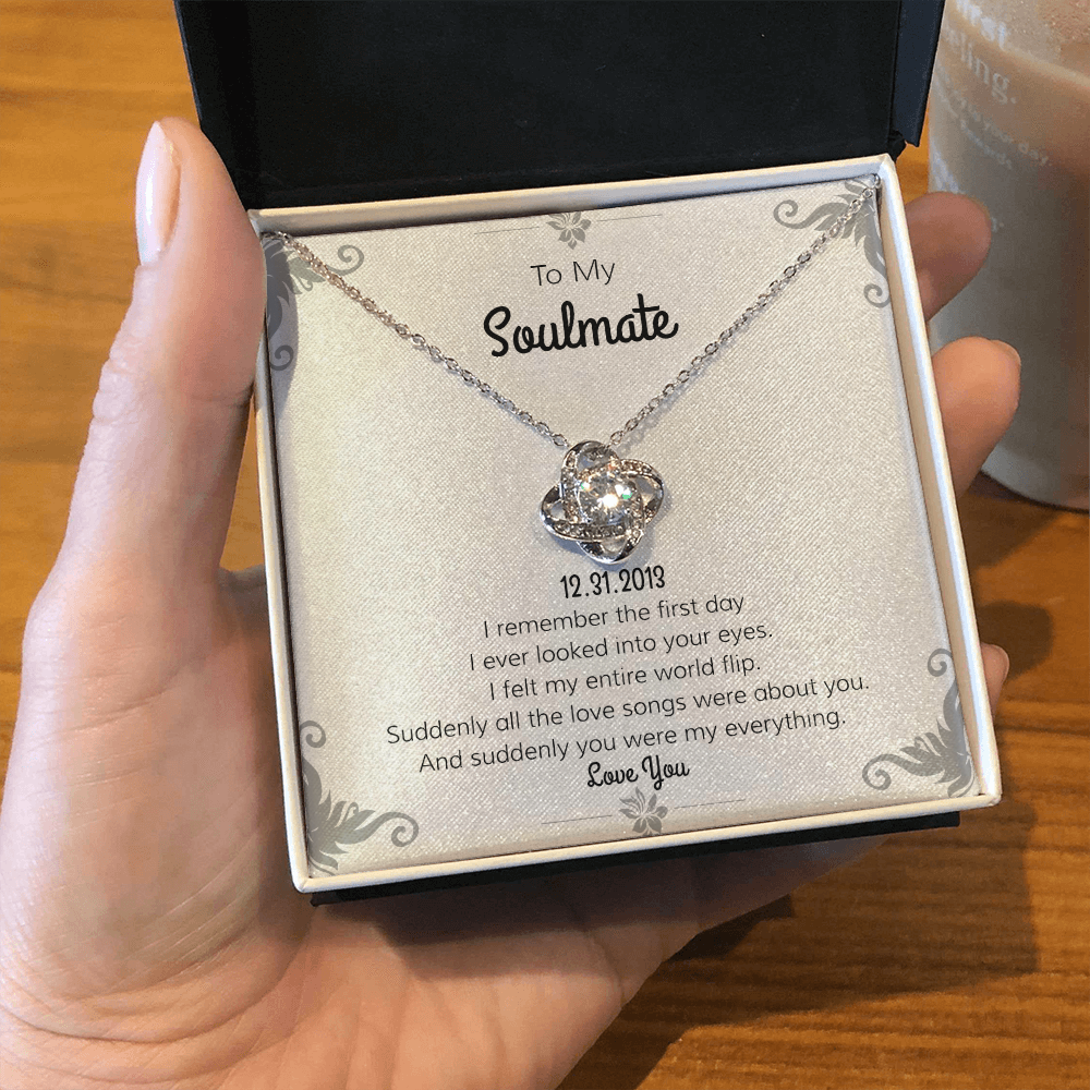 Personalize "Date" Romantic Gift Necklace | "Day I Met You Poem" | Gift For Her | Gift For Girl Friend | Valentine Love Gift