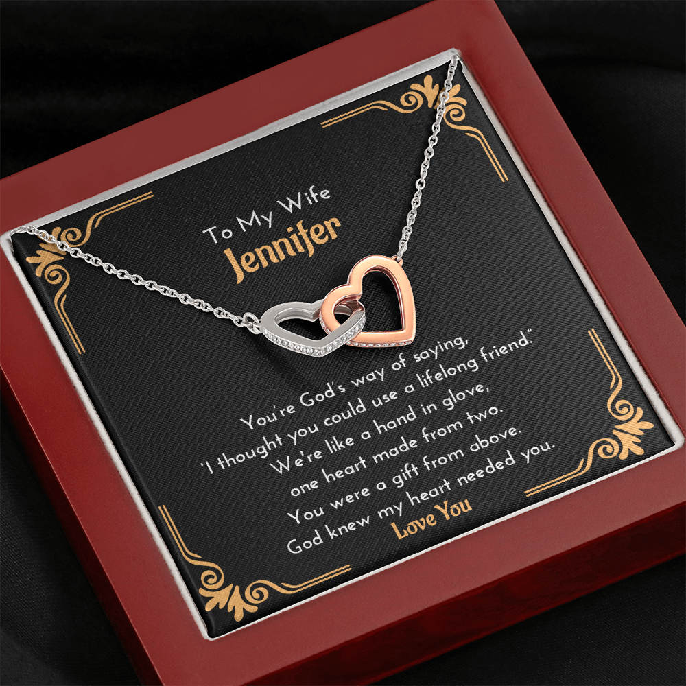 Personalize "Gift From Above" Necklace For Wife | Gift For Partner | Jewelry Gift For Wife | Meaningful Valentine Gift| Romantic Jewelry