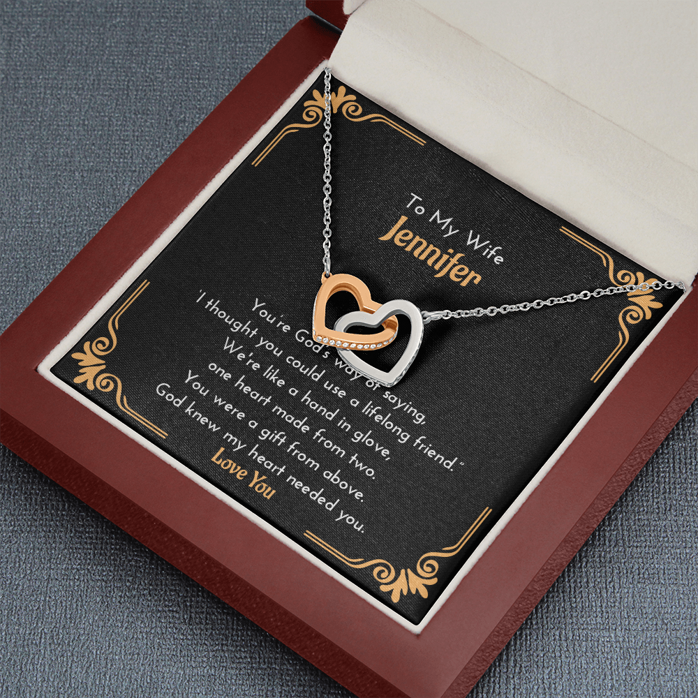 Personalize "Gift From Above" Necklace For Wife | Gift For Partner | Jewelry Gift For Wife | Meaningful Valentine Gift| Romantic Jewelry