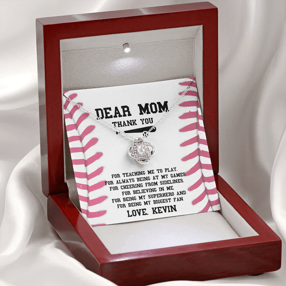 Personalized Baseball & Softball Mom Necklace Gift | Mother’s Day Present From Kids | Proud Baseball | Softball Mom Jewelry