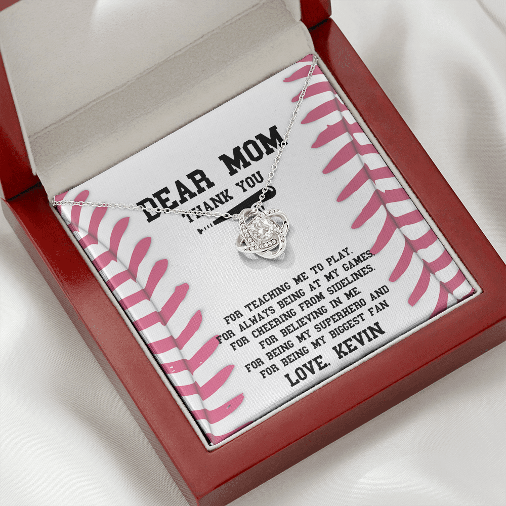 Personalized Baseball & Softball Mom Necklace Gift | Mother’s Day Present From Kids | Proud Baseball | Softball Mom Jewelry