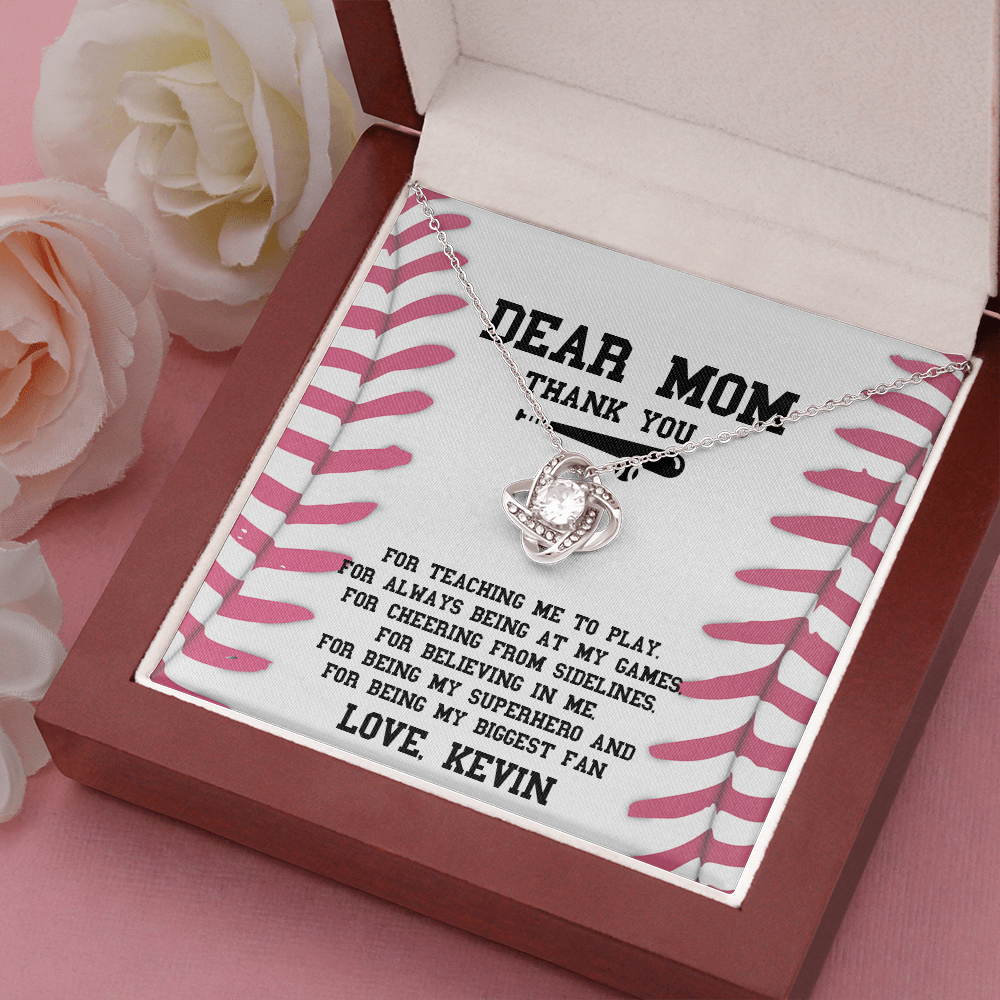 Personalized Baseball & Softball Mom Necklace Gift | Mother’s Day Present From Kids | Proud Baseball | Softball Mom Jewelry