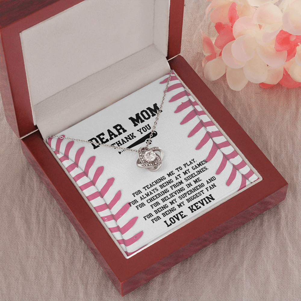 Personalized Baseball & Softball Mom Necklace Gift | Mother’s Day Present From Kids | Proud Baseball | Softball Mom Jewelry