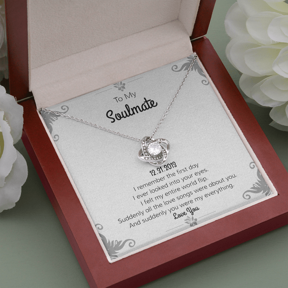 Personalize "Date" Romantic Gift Necklace | "Day I Met You Poem" | Gift For Her | Gift For Girl Friend | Valentine Love Gift