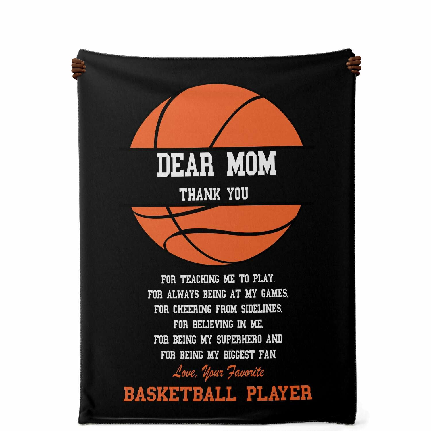 Dear Mom Basket Ball Blanket | Mother's Day Or Christmas Gift For Proud Basket Ball Mum