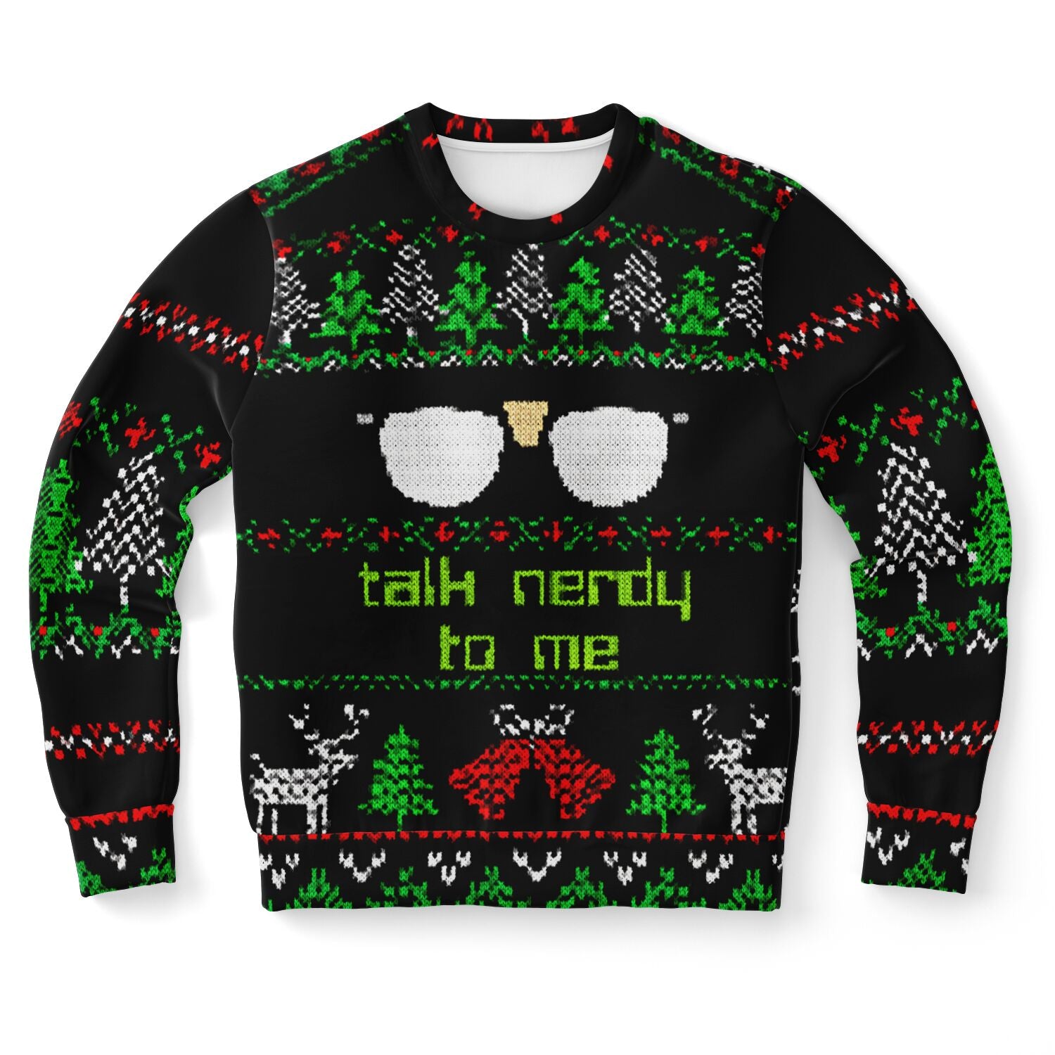Talk Nerdy Christmas Sweatshirt | Ugly Christmas Geek Sweatshirt